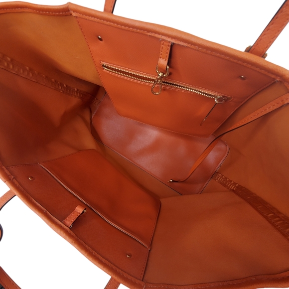 MICHAEL KORS Jet Set Orange Tote Bag Saffiano Leather - Picture 8 of 11